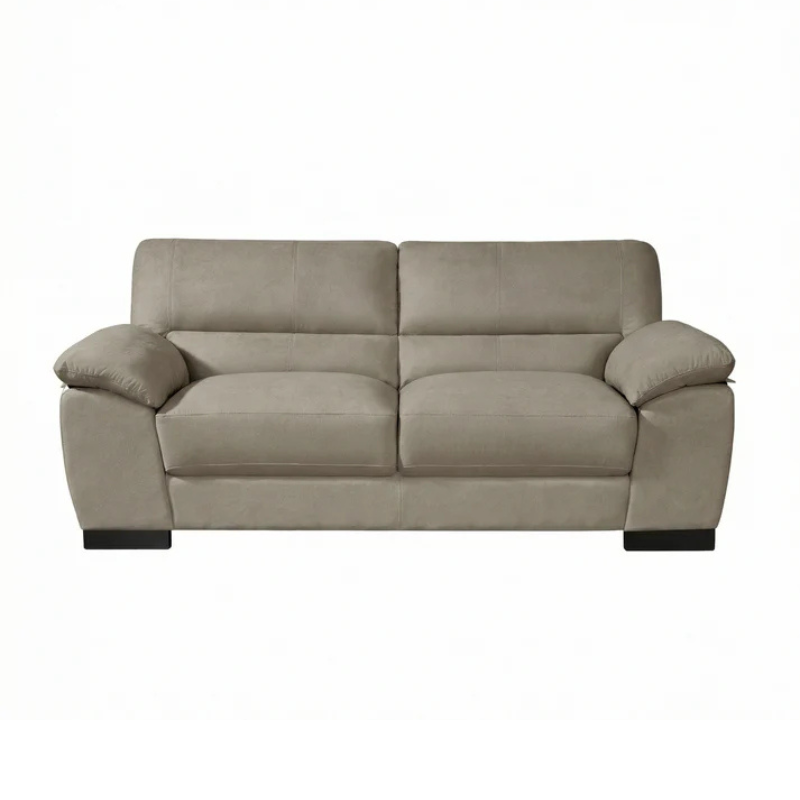 Linton Brown Textured Fabric 3 Seater Sofa – Modern Family Comfort
