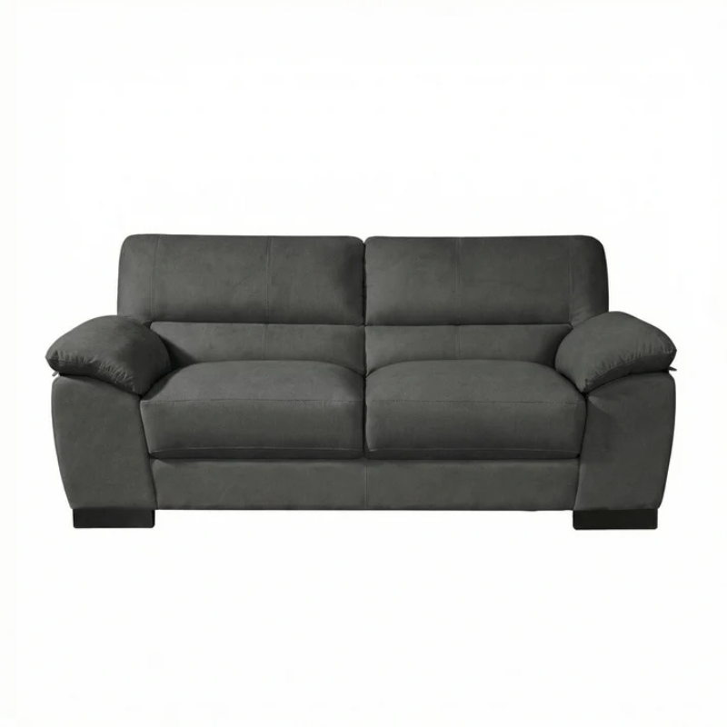 Linton Charcoal Grey Textured Fabric 3 Seater Sofa – Contemporary Comfort