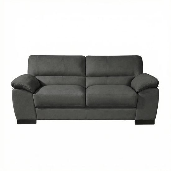 Linton Charcoal Grey Textured Fabric 3 Seater Sofa – Contemporary Comfort
