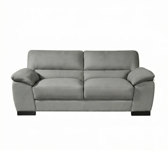 Linton Grey Textured Fabric 3 Seater Sofa – Modern Spacious Seating