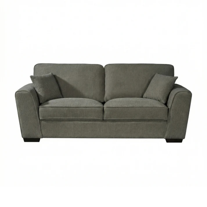 Seabrook Charcoal Grey Textured Fabric 3 Seater Sofa – Contemporary Comfort
