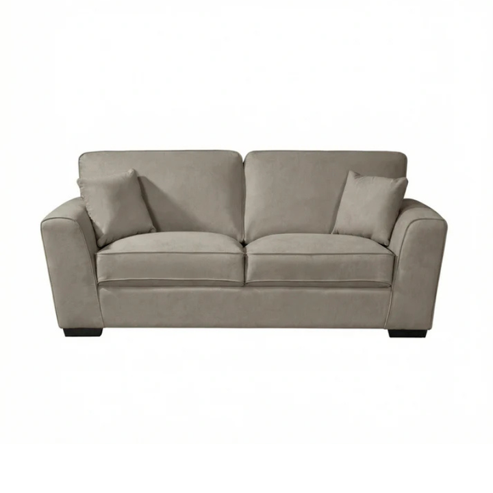 Langford Brown Textured Fabric 3 Seater Sofa – Modern Comfortable Seating