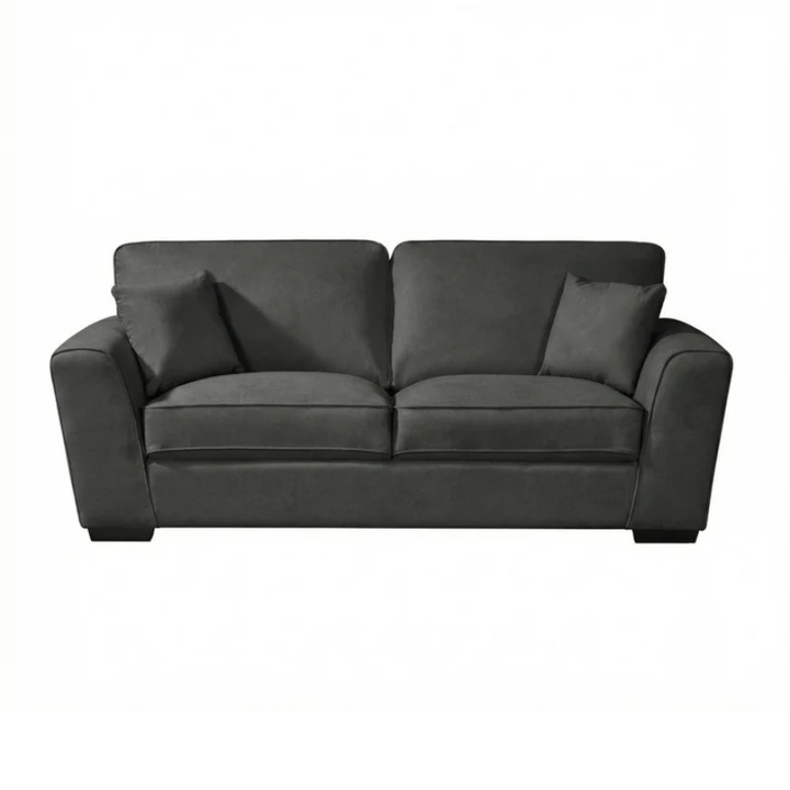 Langford Charcoal Grey Textured Fabric 3 Seater Sofa – Contemporary Comfort