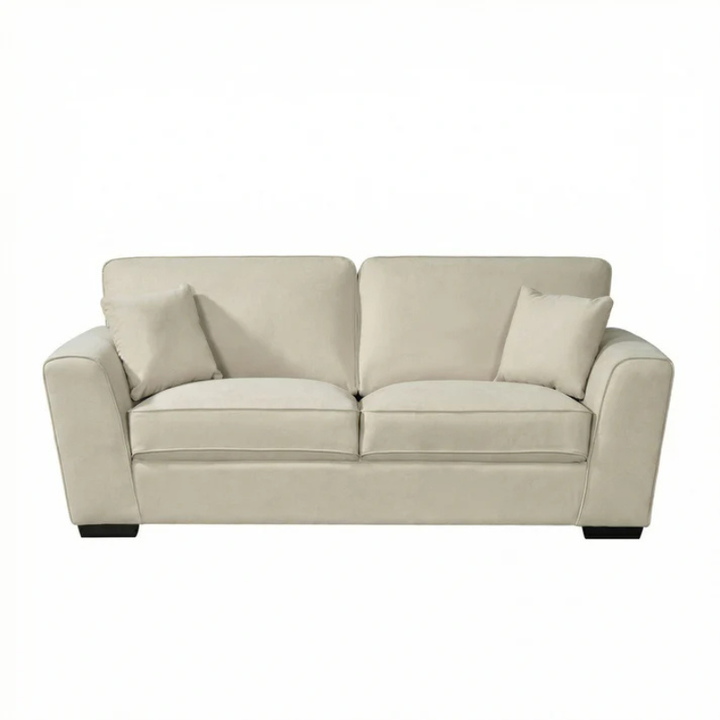 Langford Oat Textured Fabric 3 Seater Sofa – Elegant Neutral Comfort