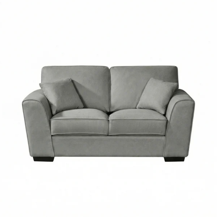 Langford Grey Textured Fabric 2 Seater Sofa – Modern Compact Comfort