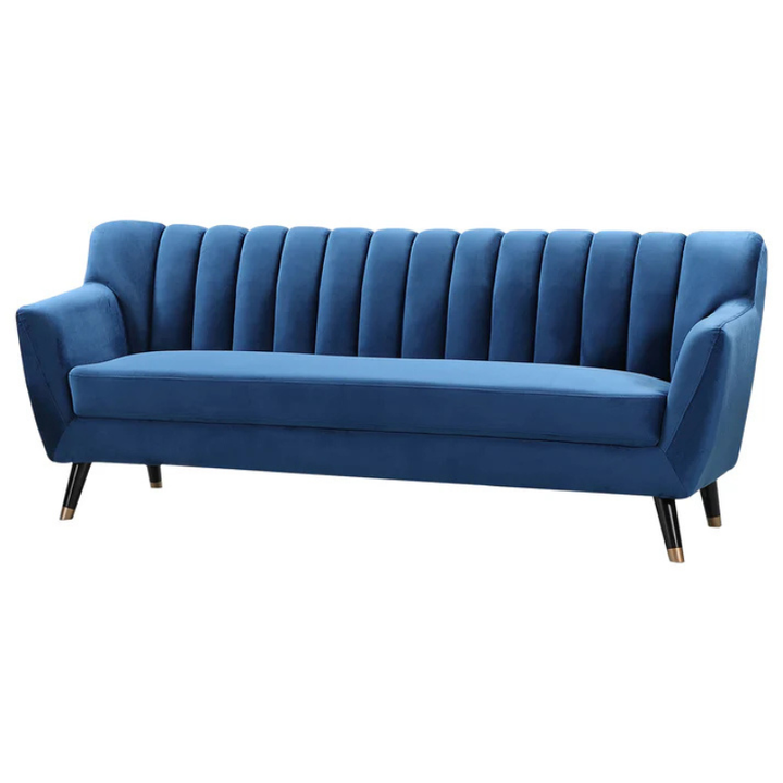 Vermont Dark Blue Velvet 3 Seater Sofa – Modern Luxury Comfort