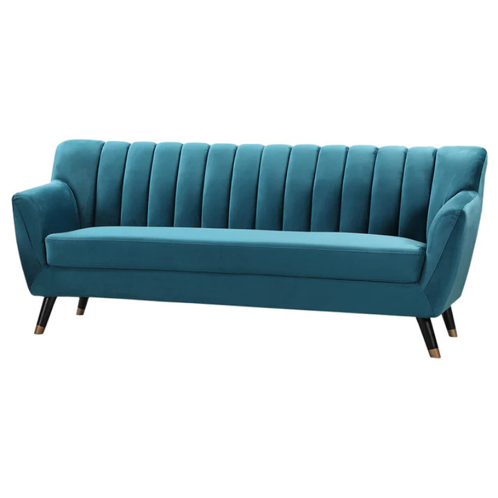Vermont Teal Velvet 3 Seater Sofa – Stylish Modern Velvet Sofa