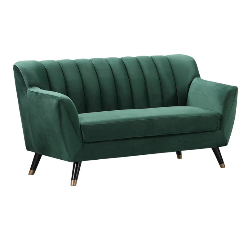 Vermont Green Velvet 2 Seater Sofa – Contemporary Luxury Seating