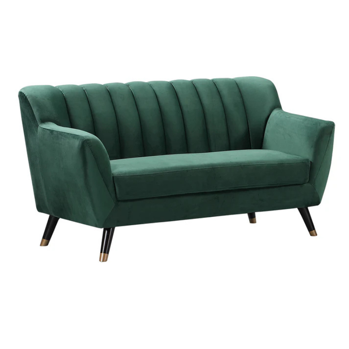 Vermont Green Velvet 2 Seater Sofa – Contemporary Luxury Seating