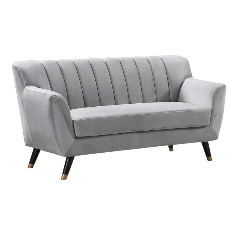 Vermont Grey Velvet 2 Seater Sofa – Modern Elegant Comfort
