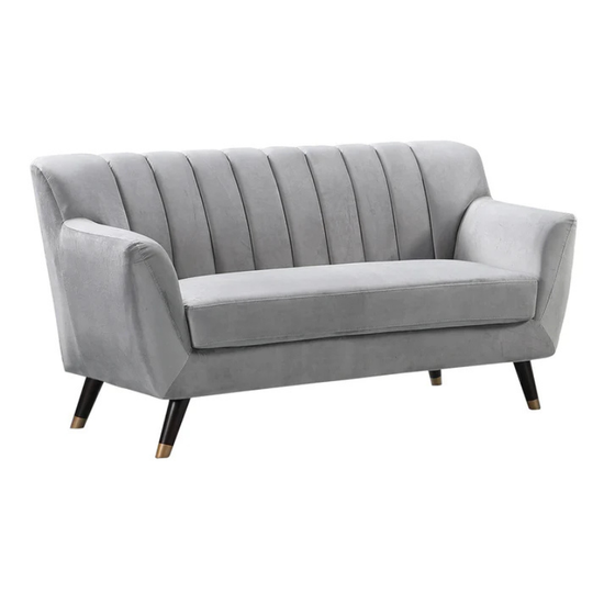 Vermont Grey Velvet 2 Seater Sofa – Modern Elegant Comfort