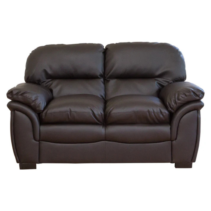 Harper Brown Leather 2 Seater Sofa – Comfortable Supportive Seating