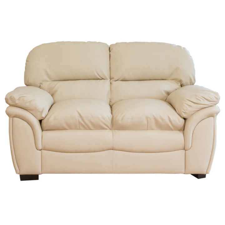 Harper Cream Leather 2 Seater Sofa – Elegant Supportive Comfort