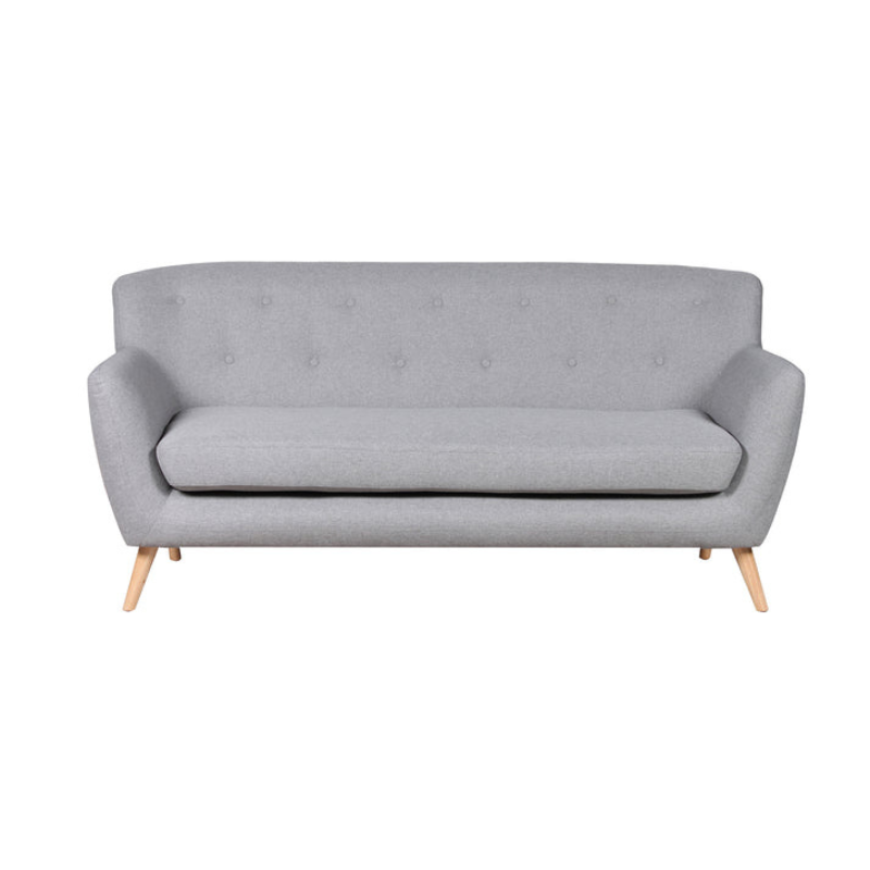 Carter Light Grey Textured Fabric 3 Seater Sofa – Modern Space Saving Sofa
