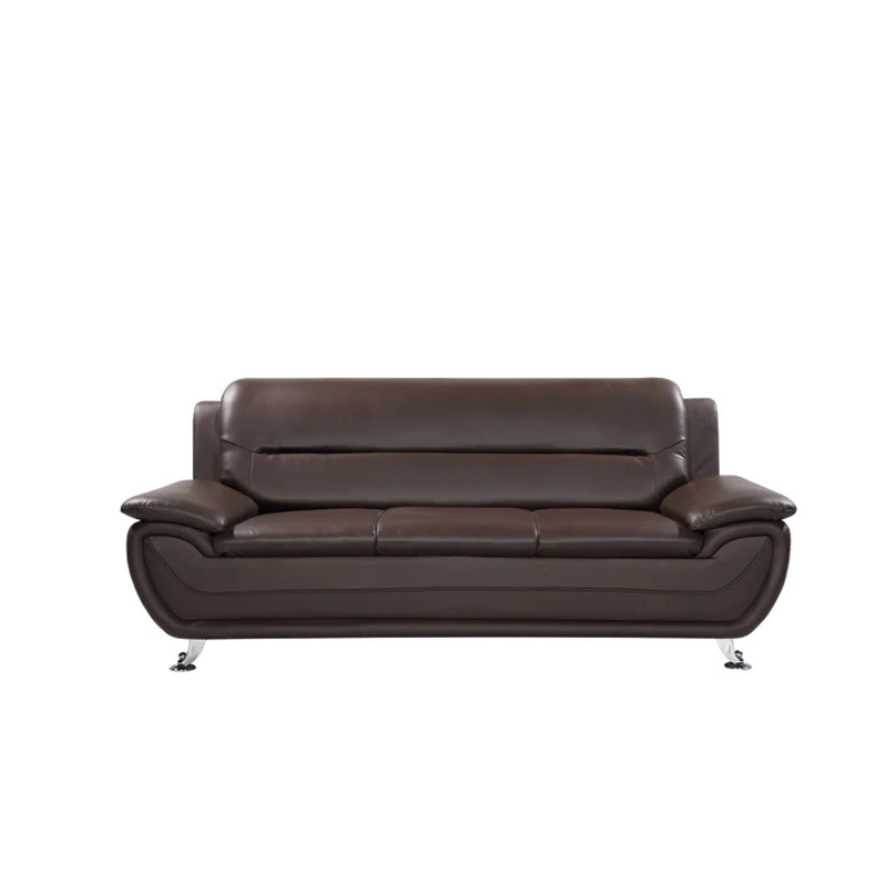 Brooklyn Brown Leather 3 Seater Sofa – Modern Classic Seating