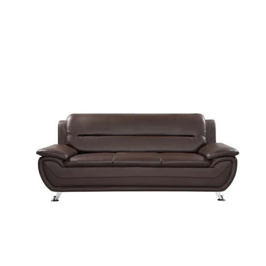 Brooklyn Brown Leather 3 Seater Sofa – Modern Classic Seating