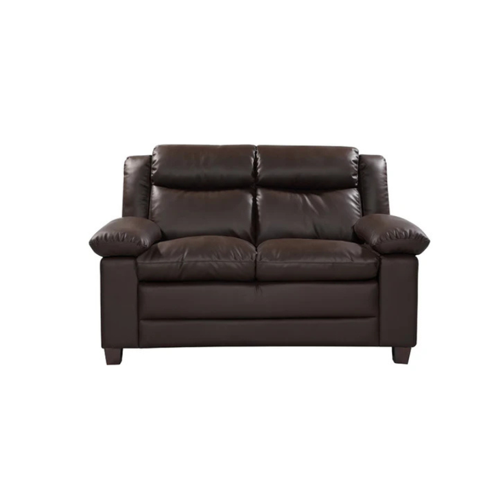 Bradford Brown Leather 2 Seater Sofa – Traditional Comfort Seating