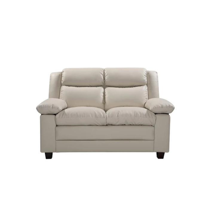 Bradford Cream Leather 2 Seater Sofa – Elegant High Back Comfort