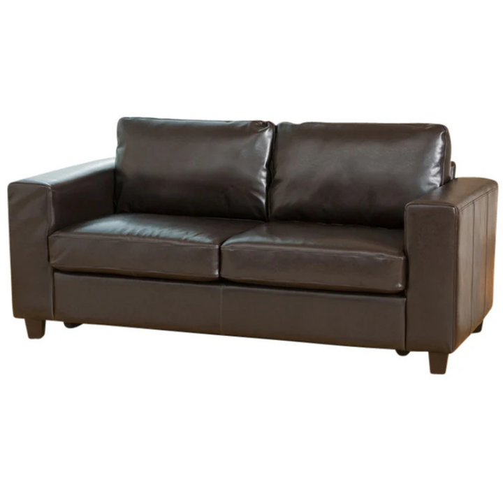 Bromley Brown Leather 3 Seater Sofa – Traditional Modern Seating