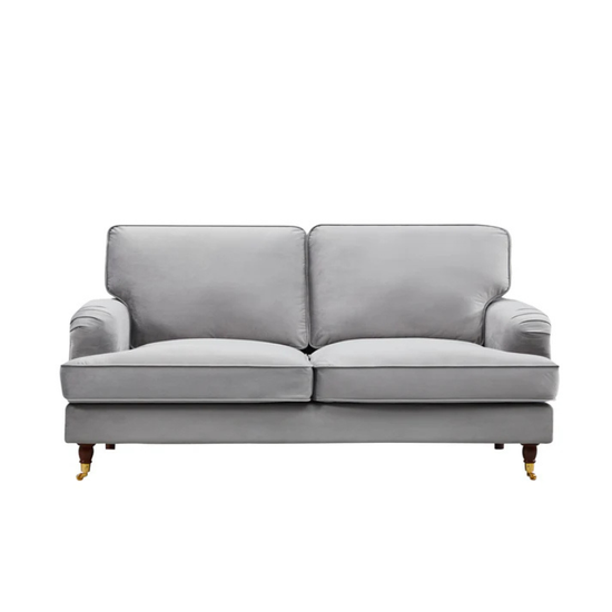 Belgravia Grey Velvet 2 Seater Sofa – Modern Luxury Seating