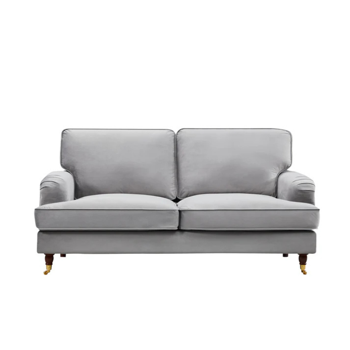 Belgravia Grey Velvet 2 Seater Sofa – Modern Luxury Seating