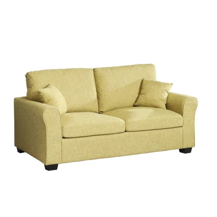 Hudson Green Textured Fabric Sofa Bed – Compact Modern Guest Bed