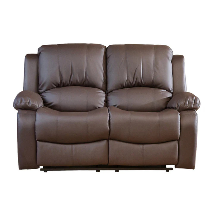 Kingsley Brown Leather 2 Seater Electric Recliner Sofa