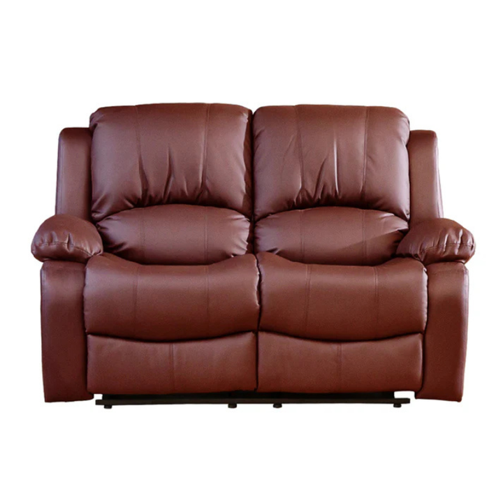 Kingsley Burgundy Leather 2 Seater Electric Recliner Sofa