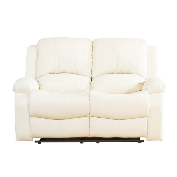 Kingsley Cream Leather 2 Seater Electric Recliner Sofa