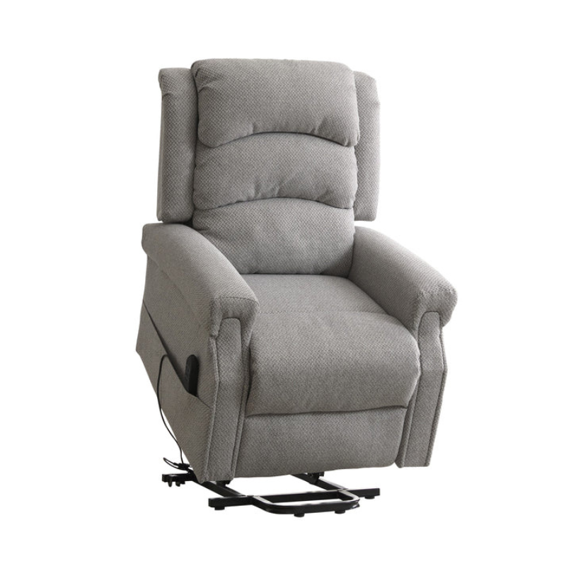 Ashbourne Light Grey Fabric Dual Motor Lift Assist Recliner Chair
