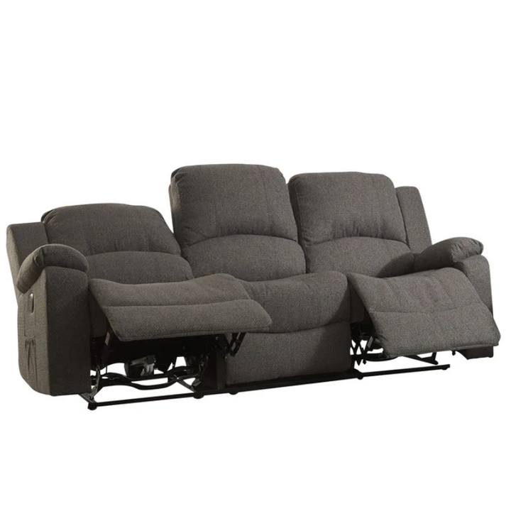 Hartford Dark Grey Fabric 3 Seater Electric Recliner Sofa – Supportive Comfort Seating
