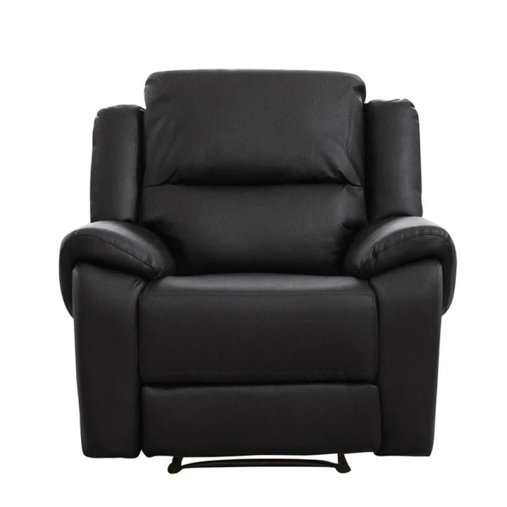 Dalton Black Leather Electric Recliner Armchair