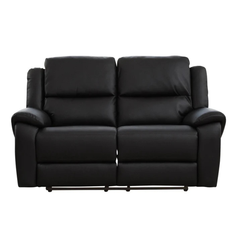 Dalton Black Leather 2 Seater Electric Recliner Sofa