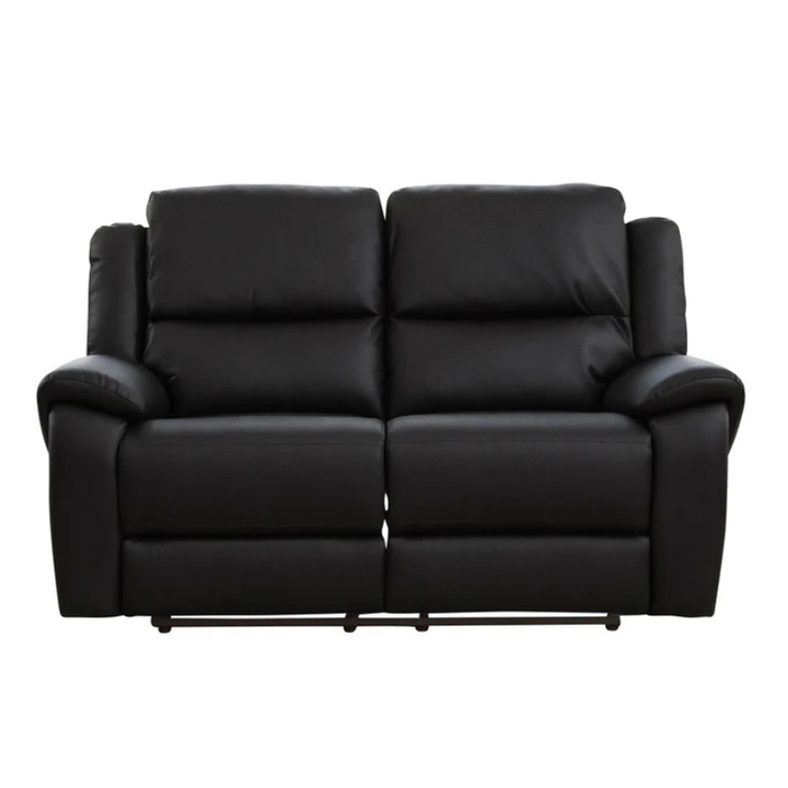 Dalton Black Leather 2 Seater Electric Recliner Sofa