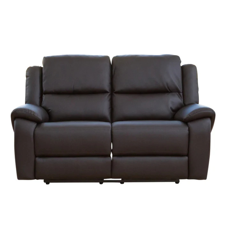 Dalton Brown Leather 2 Seater Electric Recliner Sofa