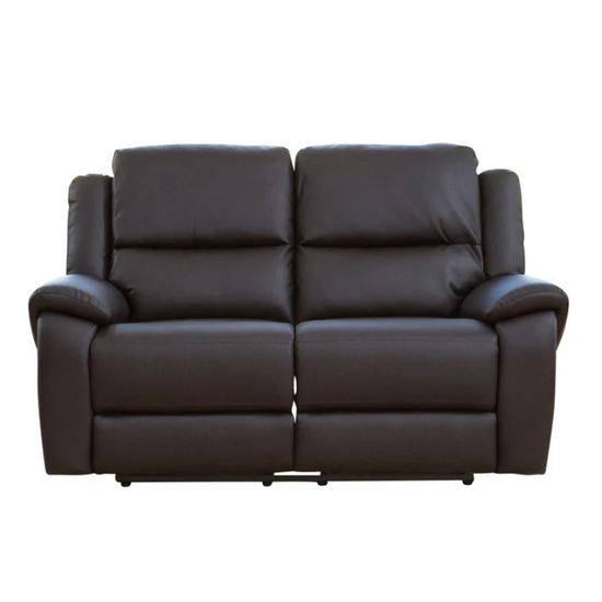 Dalton Brown Leather 2 Seater Electric Recliner Sofa
