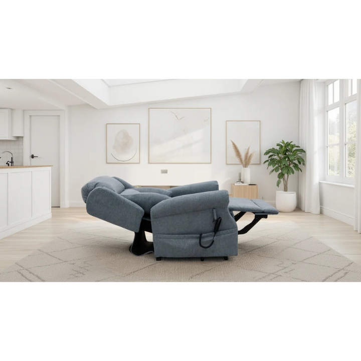 Fairmont Grey Rise & Recline Chair – Electric Recliner Armchair, Fabric Lift Assist Chair