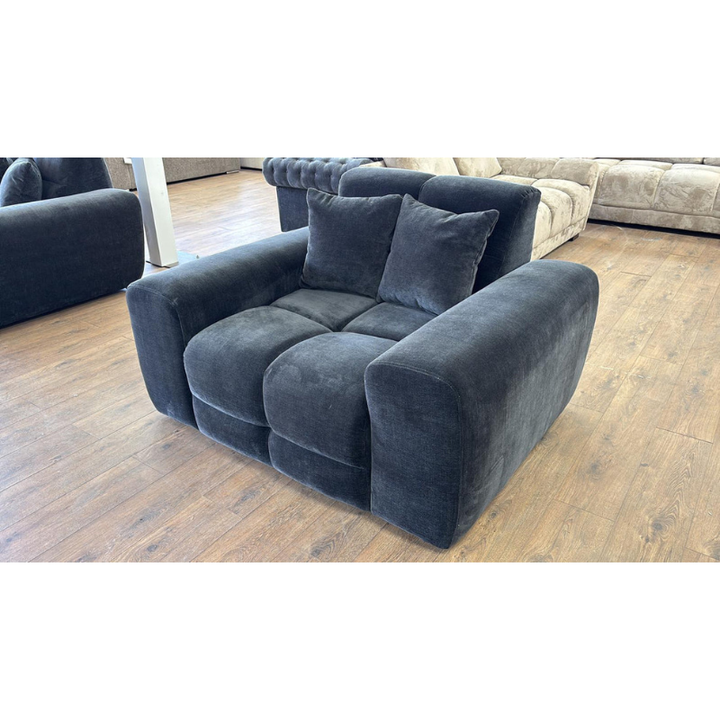 Jacob Black Armchair – Fabric Lounge Chair with Deep Seat & Modern Design