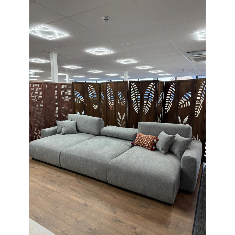 Luma Grey U Shape Sofa Bed – Large Corner Sofa with Storage & Pull Out Bed