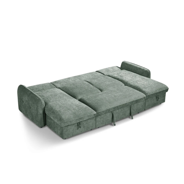 Moscow Beige U Shape Sofa Bed – Large Corner Sofa with Storage & Pull Out Bed