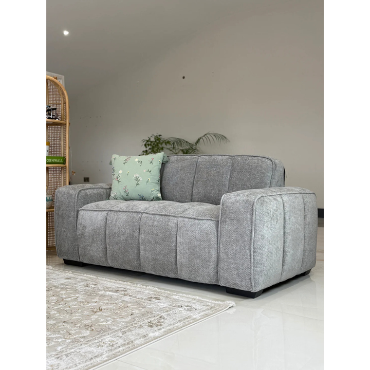 Paris Grey Sofa 2 Seater – Fabric Couch with Modern Design & Compact Comfort