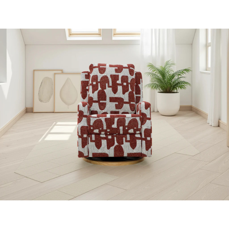 Seville Red Electric Reclining Chair – Fabric Rocker Recliner with USB & USB-C Charging
