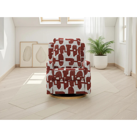 Seville Red Electric Reclining Chair – Fabric Rocker Recliner with USB & USB-C Charging