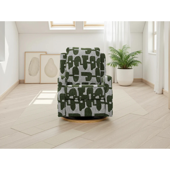 Seville Green Electric Reclining Chair – Fabric Rocker Recliner with USB & USB-C Charging