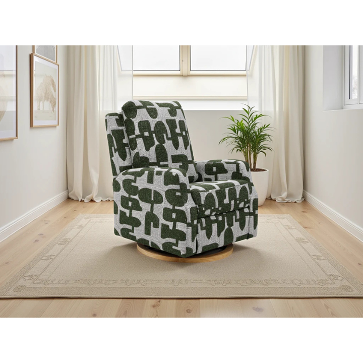 Seville Green Electric Reclining Chair – Fabric Rocker Recliner with USB & USB-C Charging