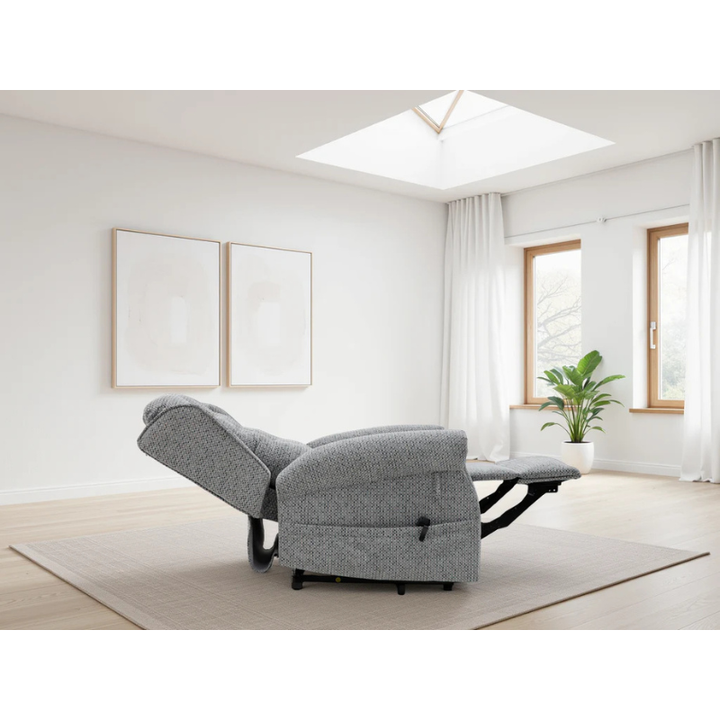Sienna Grey Rise & Recline Chair – Electric Recliner with German Motor, USB & USB-C