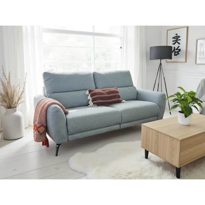 Sorrento Grey Electric Recliner Sofa 3 Seater – Modern Fabric Reclining Couch