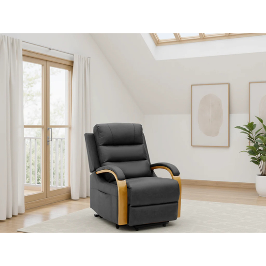 Vigo Grey Rise & Recline Chair – Electric Recliner with Massage, Heat, USB & USB-C