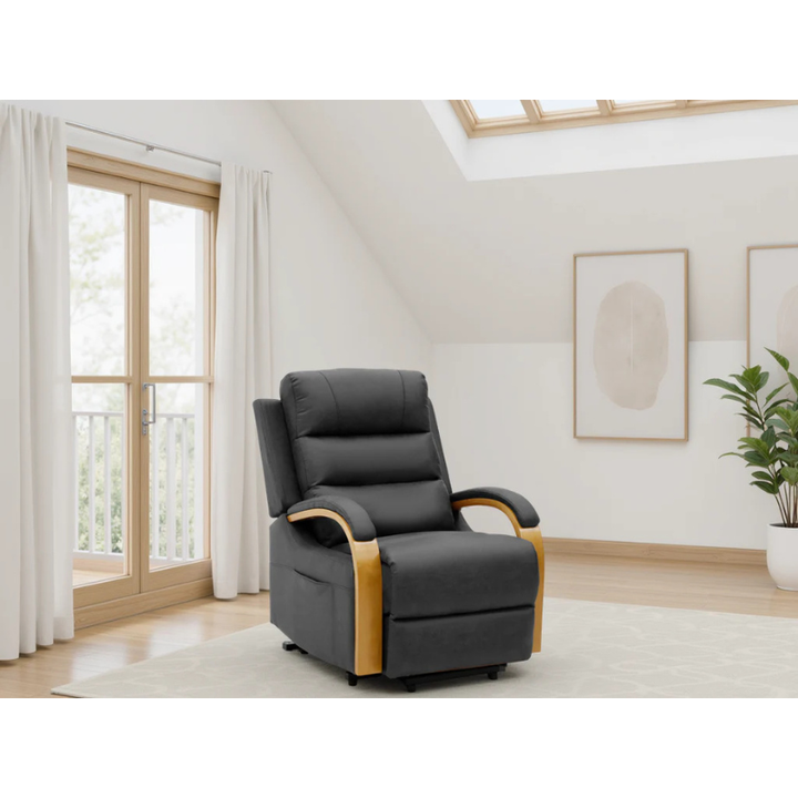 Vigo Grey Rise & Recline Chair – Electric Recliner with Massage, Heat, USB & USB-C