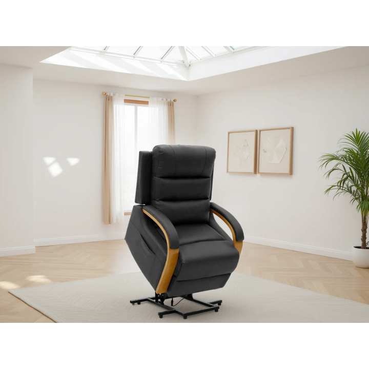 Vigo Grey Rise & Recline Chair – Electric Recliner with Massage, Heat, USB & USB-C